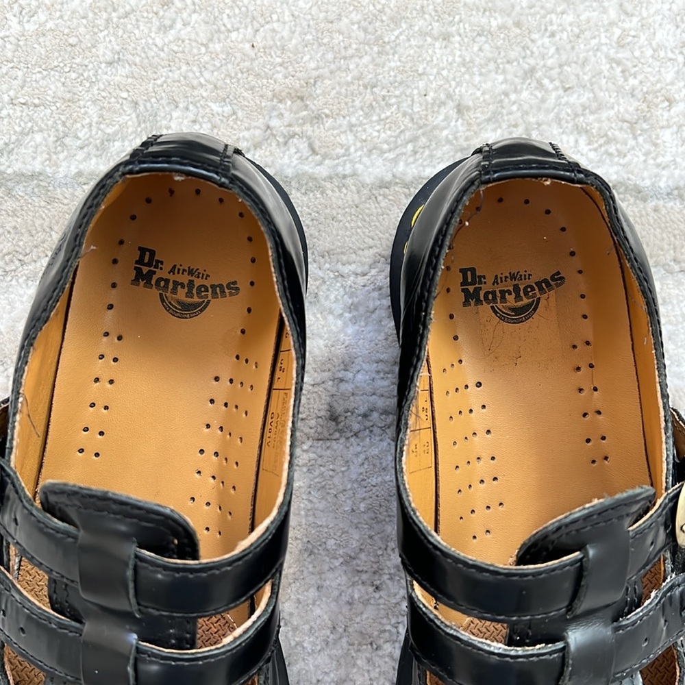 Dr. Martens Black Double-Strap Platform Mary Jane Shoes - Picture 3 of 11